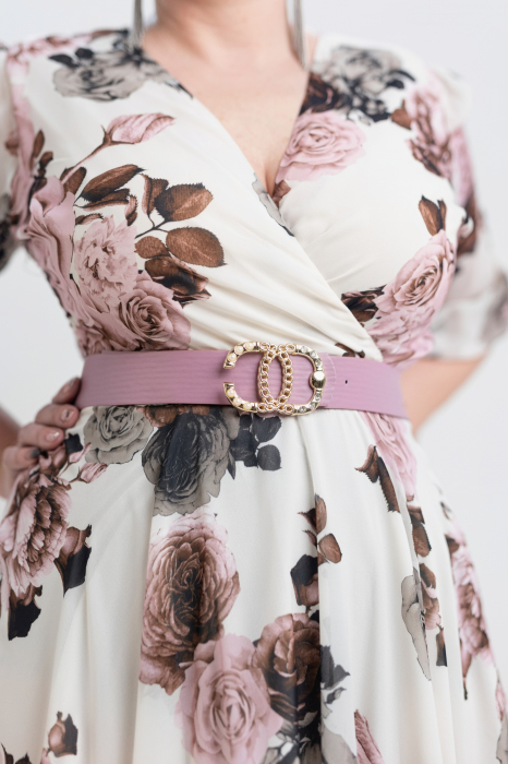 Rochie T103 flori ivoar [5]