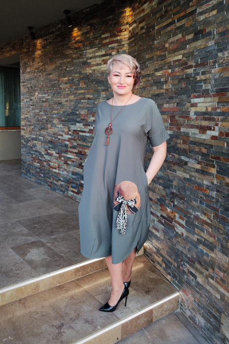Rochie T105 palarie kaki [7]
