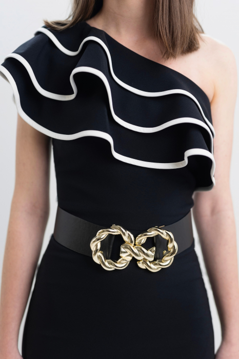 Rochie T108 alb/negru [5]