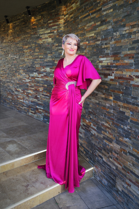 Rochie T117 zmeura [4]