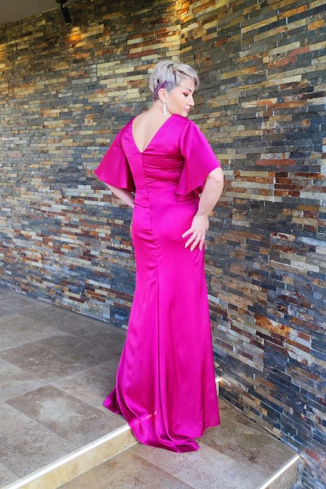 Rochie T117 zmeura [6]