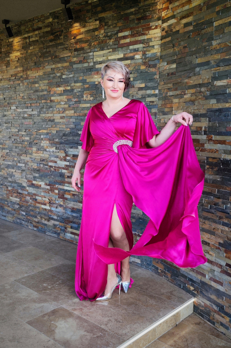 Rochie T117 zmeura [2]