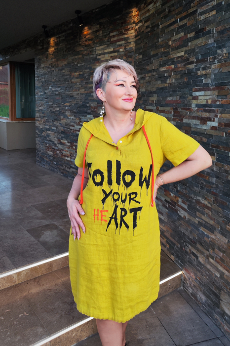 Rochie T119 galben [4]