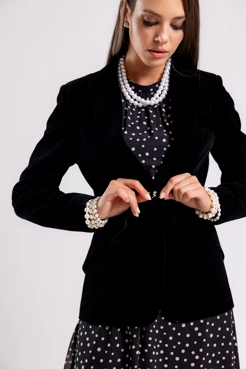 Sacou C1410 negru catifea Caramel [4]