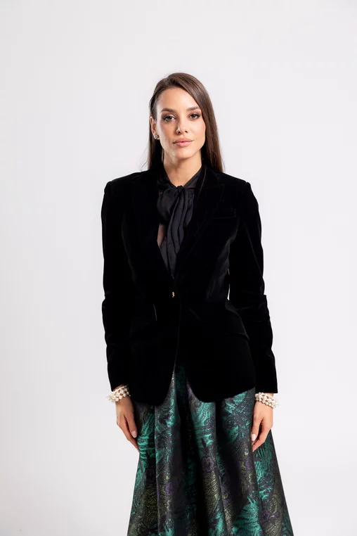 Sacou C1410 negru catifea Caramel [8]