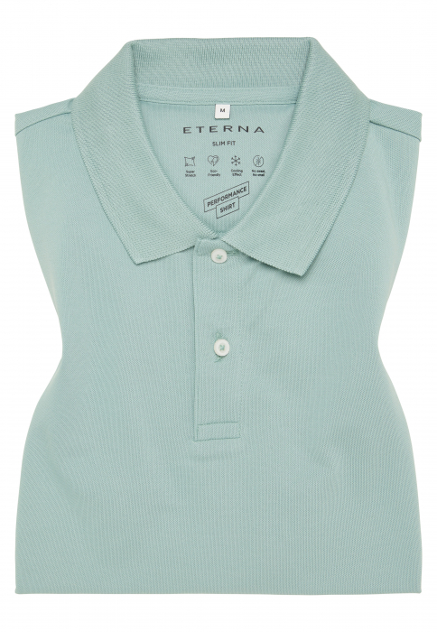 Tricou polo verde, slim fit, din amestec de bumbac, model 2225/43 G16P Eterna [3]
