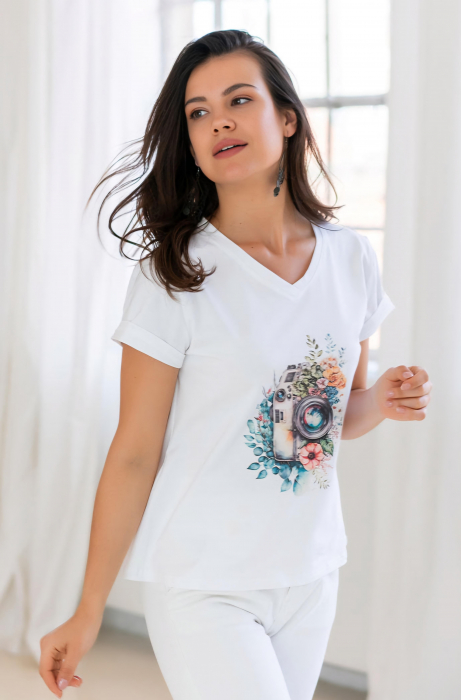 Tricou 24647 alb Hermosa