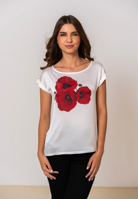 Tricou 34699 ecru maci Hermosa [2]