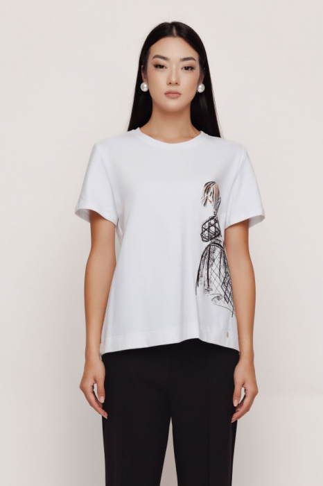 Tricou 4347 alb silueta Mizar [3]