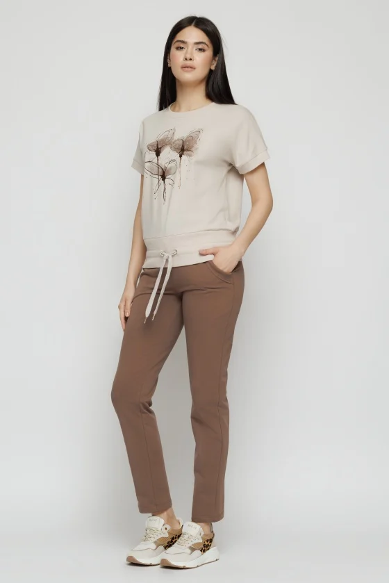 Tricou 5132 bej flori Mizar [4]