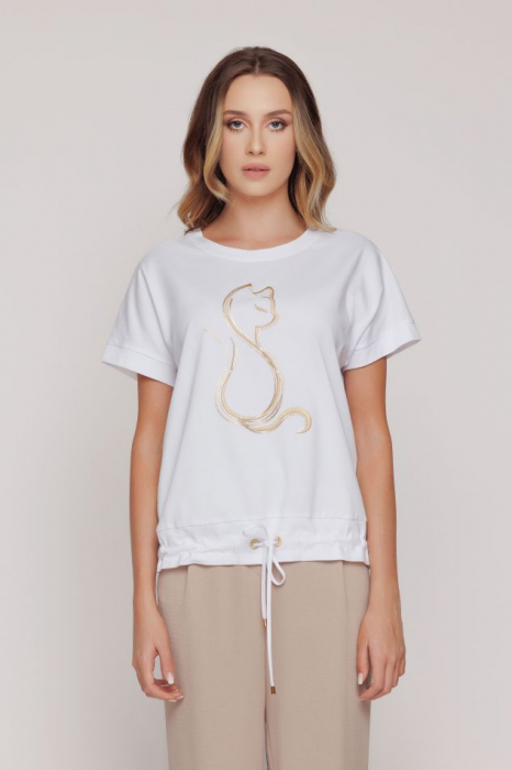 Tricou CC1MZ4255 alb pisi Mizar [2]