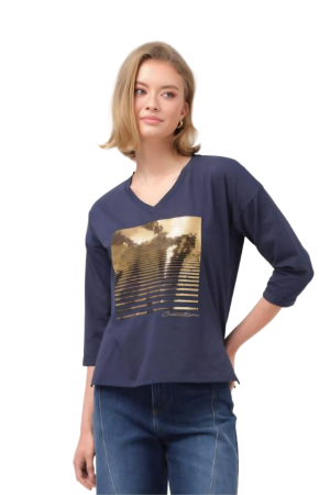 Imbracaminte Femei - Bluza 316 blue paiete Cristina Barros