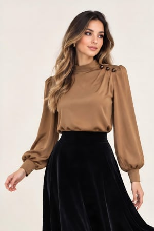 Bluze dama - Bluza 388 coniac Ginette