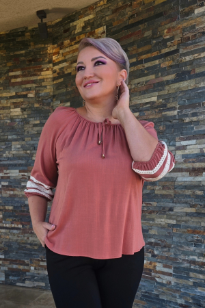 Bluze dama - Bluza 410 vascoza coniac Anesia