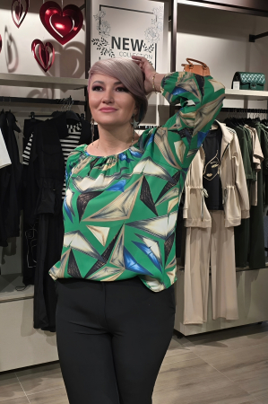 Bluza 412 geometric verde Anesia [0]