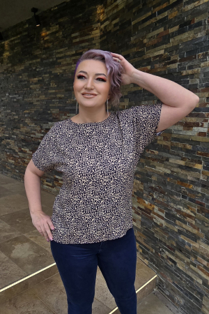 Bluza 412 imprimat bej Anesia [0]