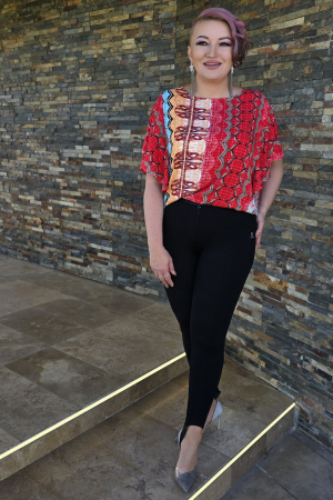 Bluza 412 imprimeu rosu Anesia [2]