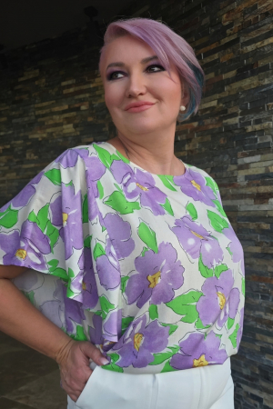 Bluze dama - Bluza 412 vascoza flori1 Anesia