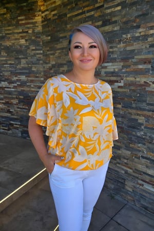 Bluze dama - Bluza 413 flori orange Anesia