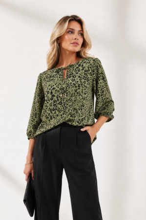 Bluze dama - Bluza 415 leopard verde Anesia