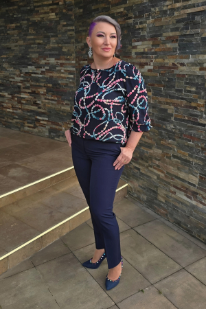 Bluza 415 vascoza bleumarine Anesia [5]