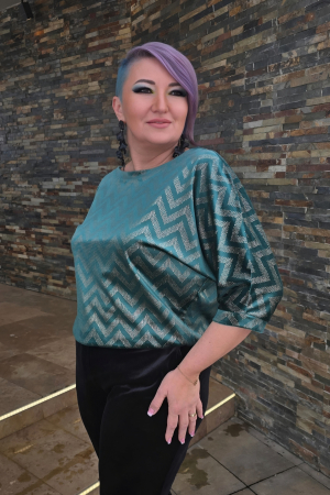 Bluza 418 verde catifea Anesia [0]