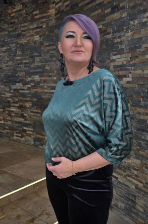 Bluza 418 verde catifea Anesia [2]