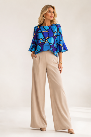 Bluze dama - Bluza 423 saten print1 Anesia
