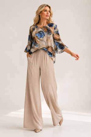 Bluze dama - Bluza 423 saten print2 Anesia