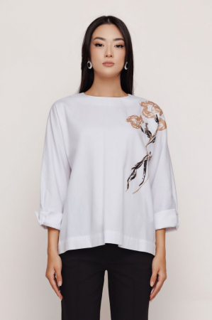 Bluza 4305 bumbac alba Mizar [2]