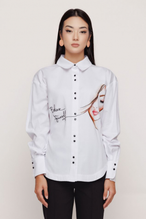 Bluza 4346 bumbac alba Mizar [2]