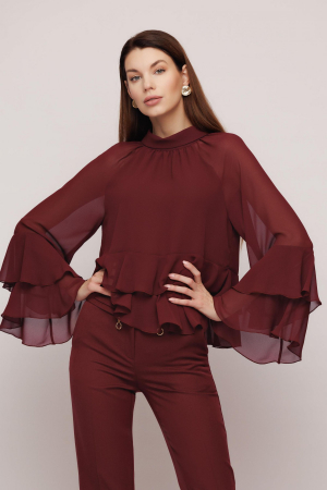 Bluze dama - Bluza 4484 bordo Mizar