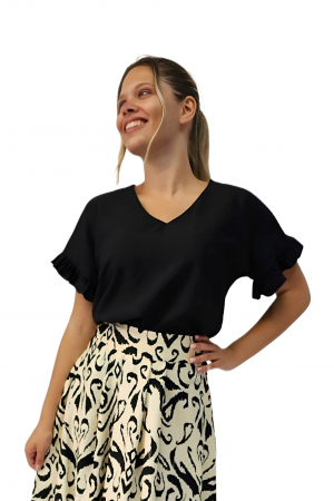 Imbracaminte Femei - Bluza 5117 vascoza neagra La Donna