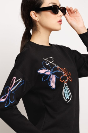 Bluze dama - Bluza 5529 neagra Mizar