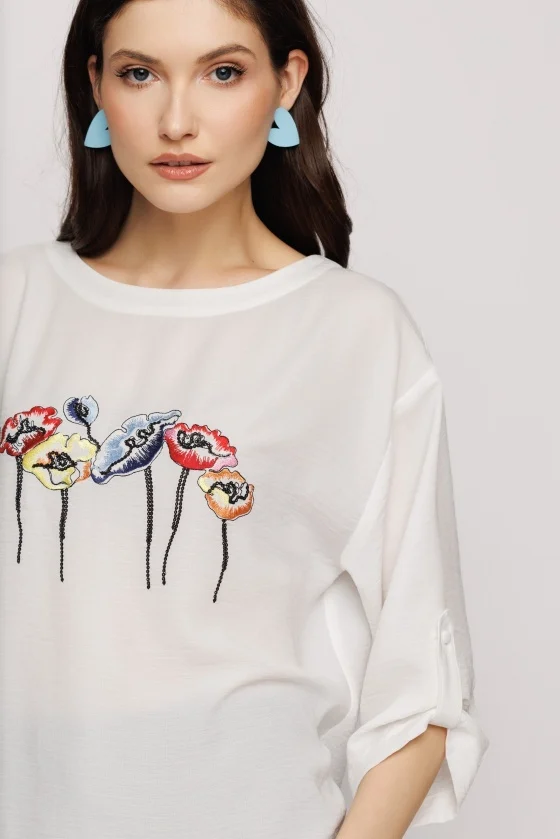 Bluze dama - Bluza 6099 flori Mizar