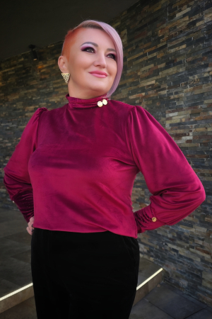 Bluze dama - Bluza 6207 bordo Aquared