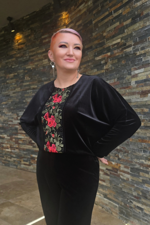 Bluza 72 neagra catifea Exnec [1]