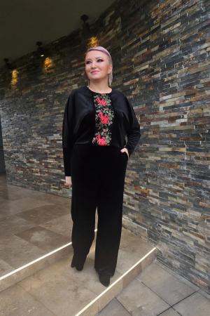 Bluza 72 neagra catifea Exnec [5]