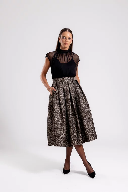 Bluza C4428 matase neagra Caramel [2]