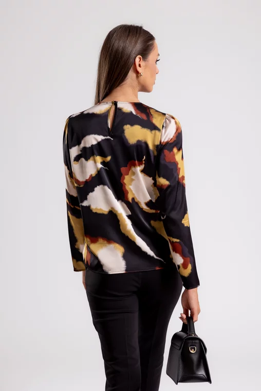 Bluza C4432 imprimata mustar Caramel [6]