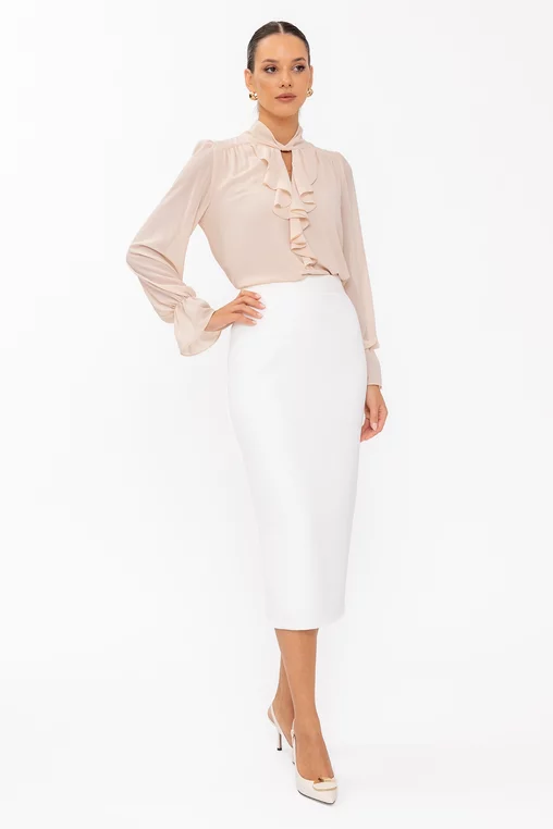 Imbracaminte Femei - Bluza C4639 nude Caramel