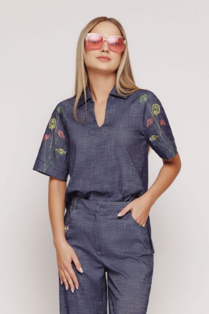 Bluze dama - Bluza US4MZ4171 bleumarin Mizar