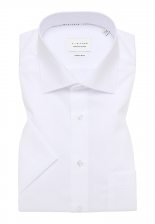 Camasa alba, modern fit, pentru barbati, 100% bumbac, maneca scurta, model 1100/00 C19K Eterna [5]