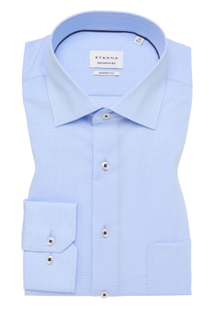 Confort Fit - Camasa bleu, confort fit, pentru barbati,  42% bumbac si 58% lyocell , maneca lunga, model 1364/12 E19K Eterna