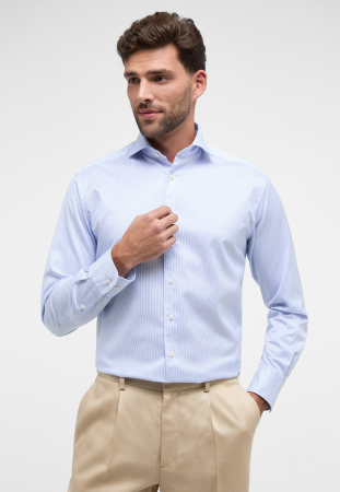 Modern Fit - Camasa dungi, modern fit, pentru barbati, 100% bumbac, maneca lunga, model 2357/12 XS82 Eterna