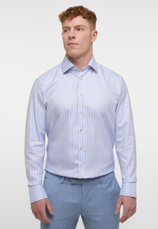 Camasa carouri, modern fit, pentru barbati, 100% bumbac, maneca lunga, model 3569/22 X682 Eterna [0]