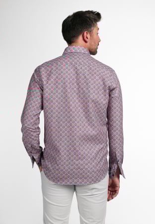 Camasa imprimata, modern fit, pentru barbati, 59% bumbac 41% in, maneca lunga, model 4041/18 XS82 Eterna [1]