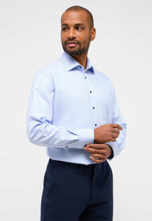 Camasa bleu, modern fit, pentru barbati, 100% bumbac, maneca lunga, model 4158/12 X19K Eterna [0]