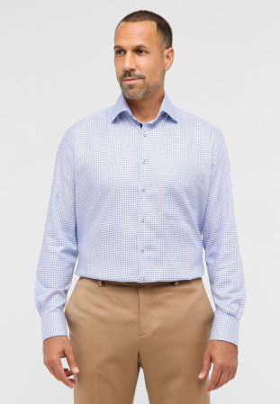 Confort Fit - Camasa carouri, modern fit, pentru barbati, 100% bumbac, maneca lunga, model  4189/15 E19K Eterna