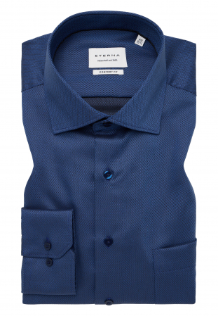 Camasa bleumarine, comfort fit, pentru barbati, 100% bumbac, maneca lunga, model 4203/07 E19K Eterna [5]